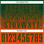 Benutzerdefinierte Fußball Sublimation Uniform Orange Jersey Grün