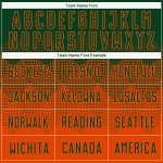 Benutzerdefinierte Fußball Sublimation Uniform Orange Jersey Grün