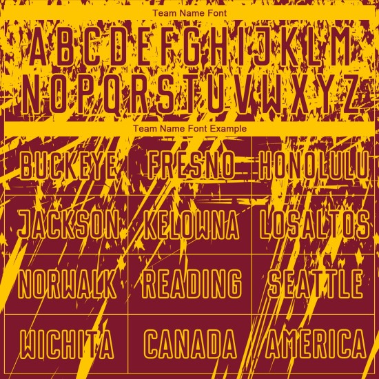 Gelbe Uniform Custom Sublimation Crimson Fußballtrikot