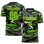 Grüne Fußballuniform Grün-Aurora Sublimation Custom Neon Jersey Figur